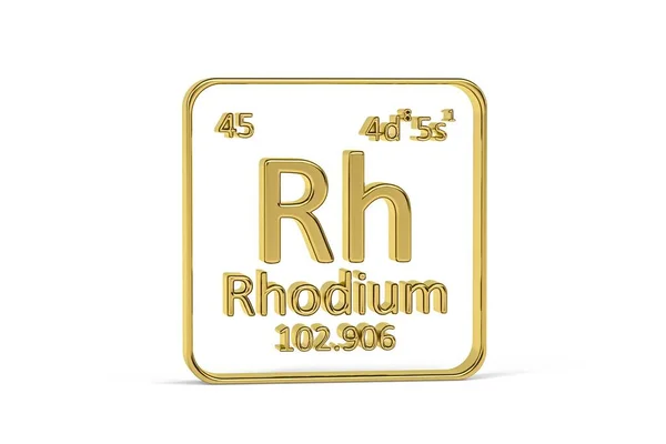 Golden Periodic Table Icon Periodic Table Element Isolated White Background — Stock Fotó