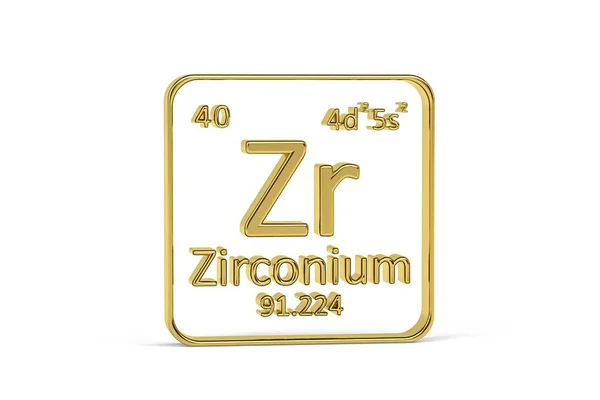 Golden Periodic Table Icon Periodic Table Element Isolated White Background — Stock Fotó