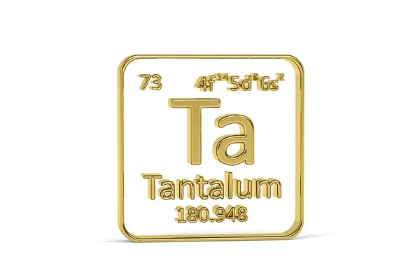 Golden Periodic Table Icon Periodic Table Element Isolated White Background — Foto Stock