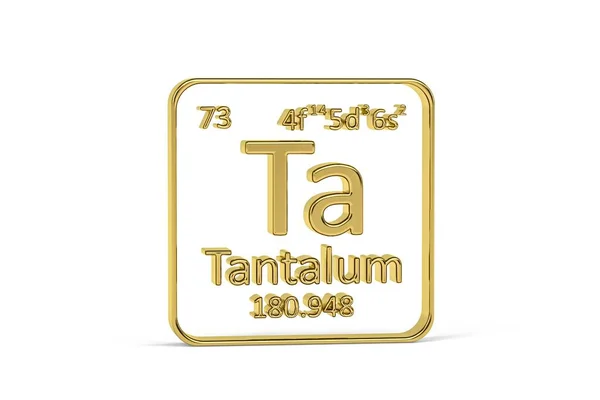 Golden Periodic Table Icon Periodic Table Element Isolated White Background — Stockfoto