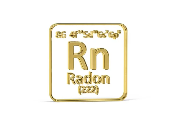 Golden Periodic Table Icon Periodic Table Element Isolated White Background — Foto Stock