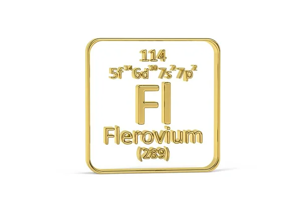 Golden Periodic Table Icon Periodic Table Element Isolated White Background — Stock Fotó