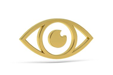 Beyaz arkaplanda izole edilmiş 3D göz simgesi - 3B görüntüleme