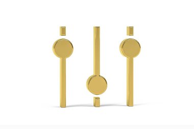 Beyaz arkaplanda izole edilmiş 3d ses karıştırıcı simgesi - 3d oluşturma