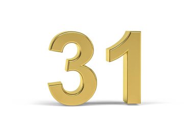 Beyaz arkaplanda izole edilmiş 3D 3d numara - 3D görüntüleme