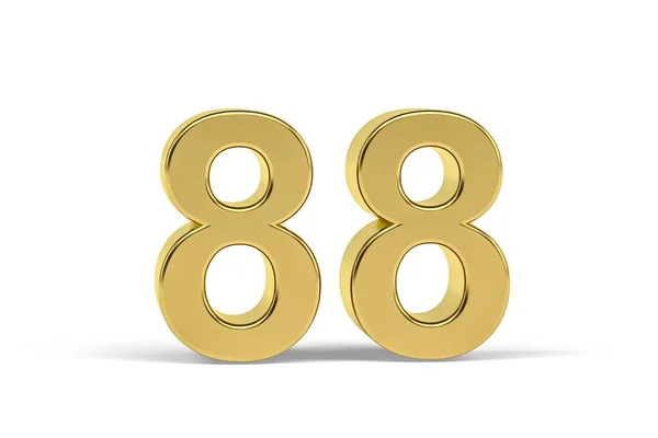 Golden Number Isolated White Background Render — Stock Photo, Image