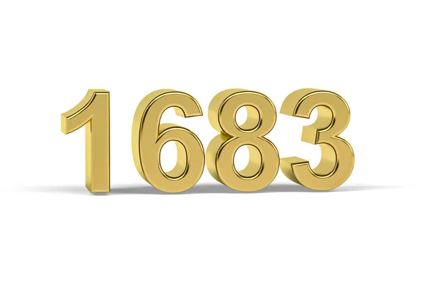 Golden Numéro 1683 1683 Isolé Sur Fond Blanc Rendu — Photo