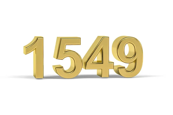 Χρυσός Αριθμός 1549 Έτος 1549 Απομονώνονται Λευκό Φόντο Καθιστούν — Φωτογραφία Αρχείου
