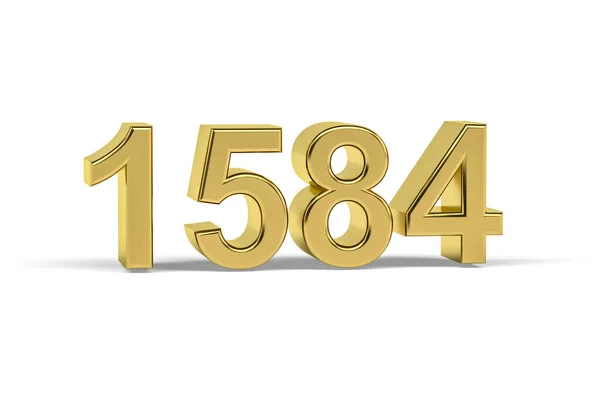 Χρυσός Αριθμός 1584 Έτος 1584 Απομονώνονται Λευκό Φόντο Καθιστούν — Φωτογραφία Αρχείου