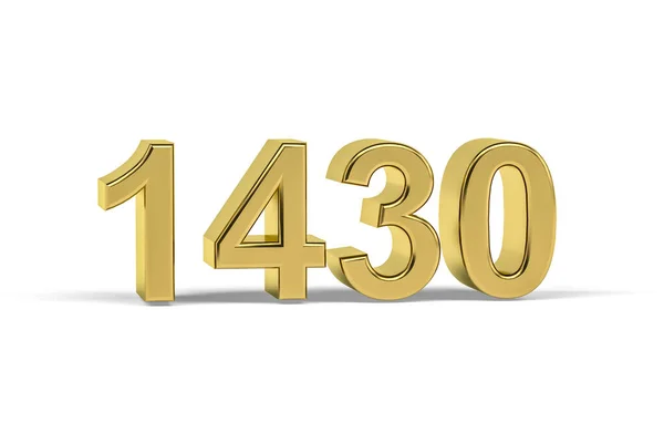 Χρυσός Αριθμός 1430 Έτος 1430 Απομονώνονται Λευκό Φόντο Καθιστούν — Φωτογραφία Αρχείου