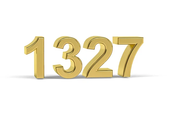 Altın Numara 1327 Yıl 1327 Beyaz Zemin Üzerinde Izole Edilmiş — Stok fotoğraf