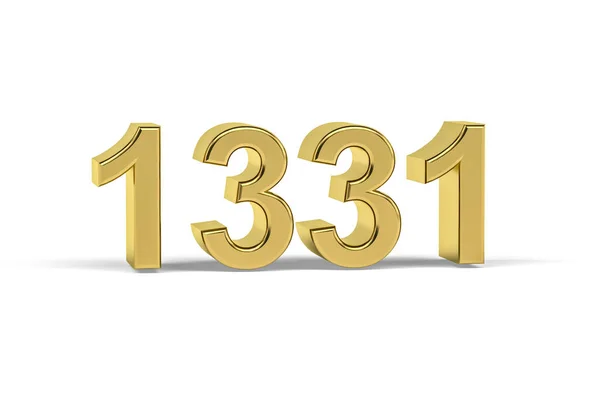 Altın Numara 1331 Yıl 1331 Beyaz Zemin Üzerinde Izole Oluşturma — Stok fotoğraf