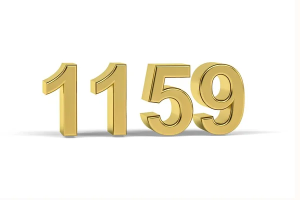 Golden Number 1159 1159 Isolé Sur Fond Blanc Render — Photo