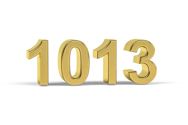 Número Oro 1013 Año 1013 Aislado Sobre Fondo Blanco Render —  Fotos de Stock
