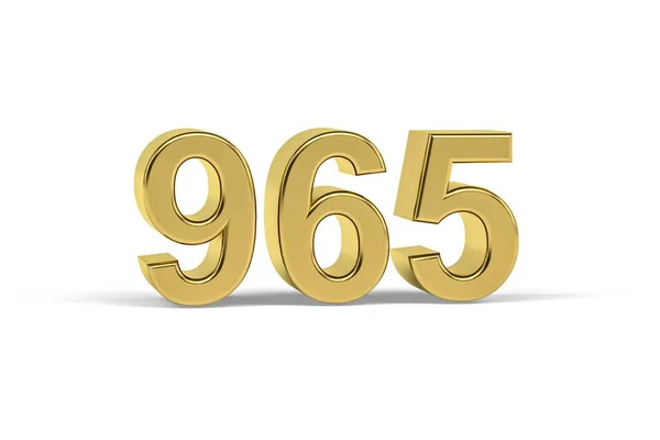 Golden Number 965 Jaar 965 Geïsoleerd Witte Achtergrond Render — Stockfoto