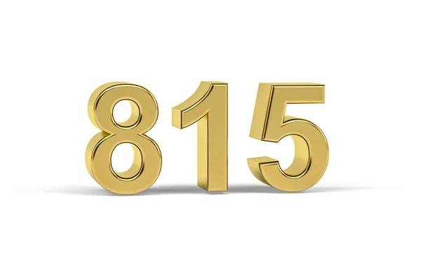 Золотий Номер 815 Рік 815 Ізольовано Білому Тлі Рендеринга — стокове фото