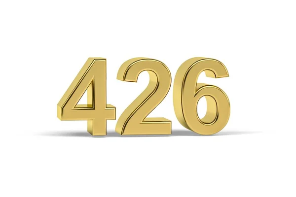 Golden Number 426 Year 426 Isolated White Background Render — 스톡 사진