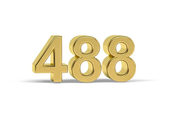 Χρυσός Αριθμός 488 Έτος 488 Απομονώνονται Λευκό Φόντο Καθιστούν — Φωτογραφία Αρχείου