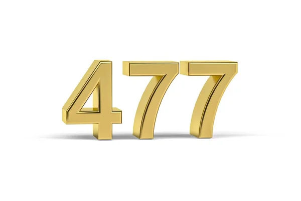 Golden Number 477 Έτος 477 Απομονωμένο Λευκό Φόντο Καθιστούν — Φωτογραφία Αρχείου