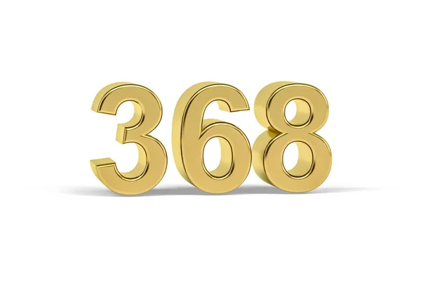 Golden Number 368 Έτος 368 Απομονώνονται Λευκό Φόντο Καθιστούν — Φωτογραφία Αρχείου