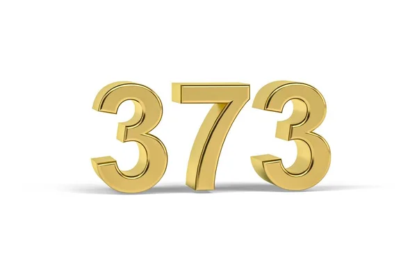 Número Dourado 373 Ano 373 Isolado Fundo Branco Renderização — Fotografia de Stock