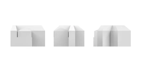 Haus Attrappe Auf Weißem Hintergrund Render Kopierraum — Stockfoto