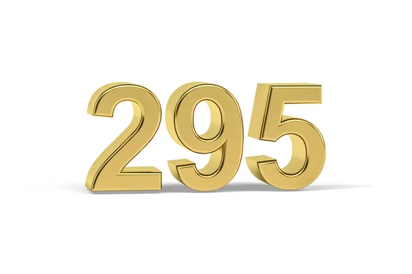 金色3D数字295 在白色背景上孤立的295年 3D渲染 — 图库照片