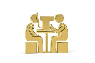 Beyaz arkaplanda izole edilmiş 3D göz doktoru simgesi - 3D görüntüleme