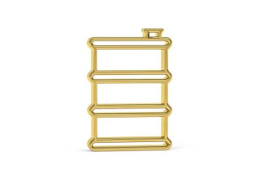 Beyaz arkaplanda izole edilmiş 3d varil simgesi - 3d oluşturma