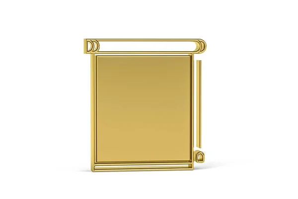 Golden Blinds Icon Isolated White Background Render — Zdjęcie stockowe