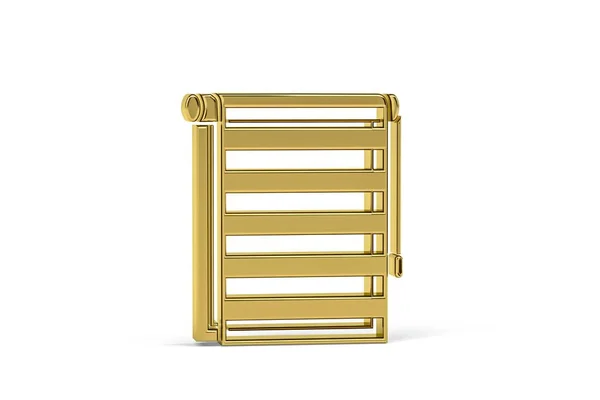 Golden Blinds Icon Isolated White Background Render — стоковое фото