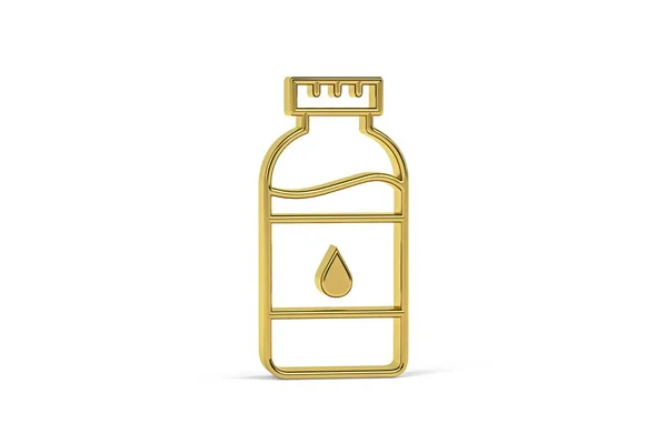 Χρυσή Μπουκάλι Εικονίδιο Απομονώνονται Λευκό Φόντο Καθιστούν — Φωτογραφία Αρχείου