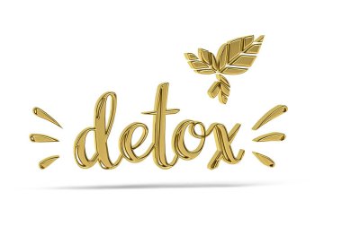 Beyaz arkaplanda izole edilmiş 3d detoks simgesi - 3d oluşturma