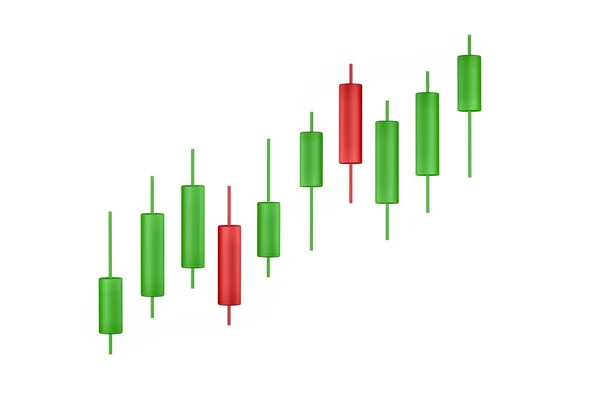 Una Ilustración Una Tabla Tridimensional Candelabros Rojo Verde Sobre Fondo —  Fotos de Stock