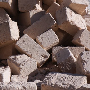 construction site made of concrete and stones.