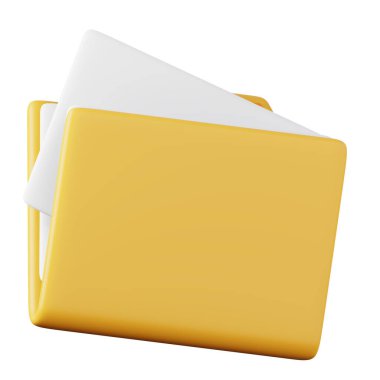 Tam doküman dizini yüksek kalite 3D çizim illüstrasyonu. Dosya düzenleme ve koruma kavramı bilgisayar simgesi.