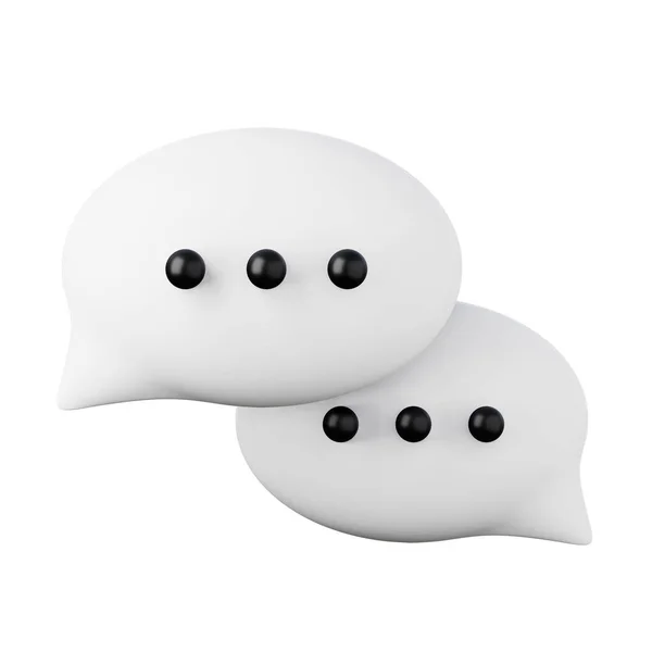 Comunicación burbujas de voz de alta calidad 3D render illustration. Icono de concepto de aplicación de chat de redes sociales. —  Fotos de Stock