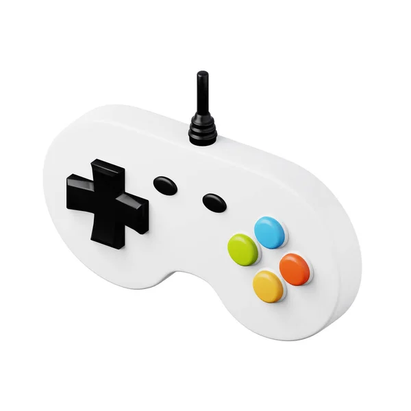 Pengontrol joystick Arcade Gamepad berkualitas tinggi Ikon render 3D. — Stok Foto