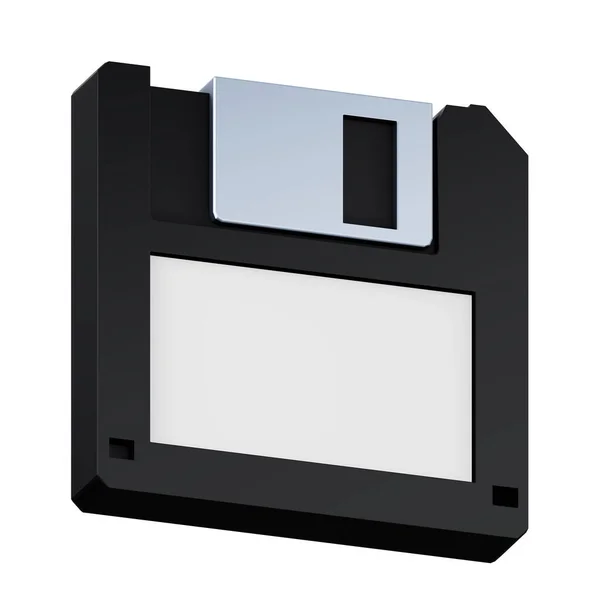 Disco floppy illustrazione di rendering 3D di alta qualità. Salva l'icona del concetto di informazione dati. — Foto Stock