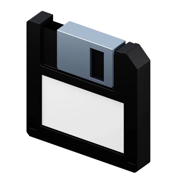 Floppy disk high quality 3D render illustration. Save data information concept icon. — Stock Photo, Image