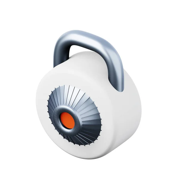 Code lock closed high quality 3D render illustration. Security app password access concept icon. — Stock Photo, Image