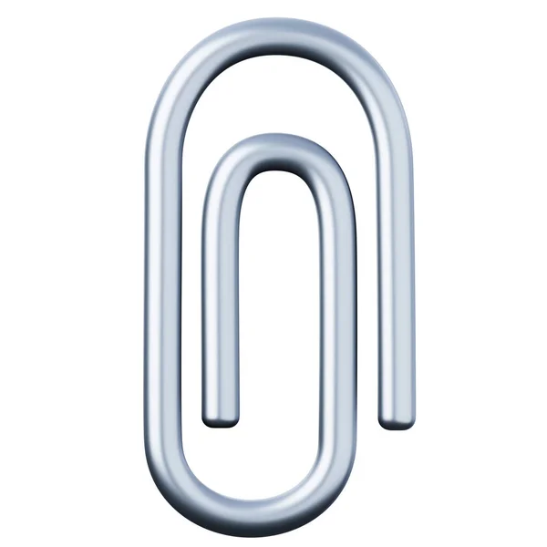 Paperclip ilustración de renderizado 3D de alta calidad. Icono de objeto estacionario de oficina. —  Fotos de Stock