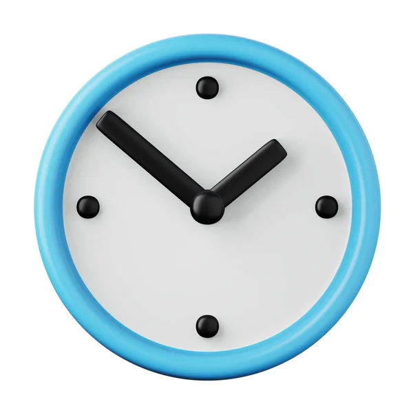 Office wall clock high quality 3D render illustration. Time management business concept icon. — Stock Photo, Image