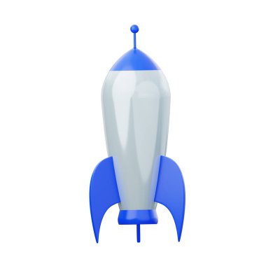 Uzay roketi 3d görüntüleme.