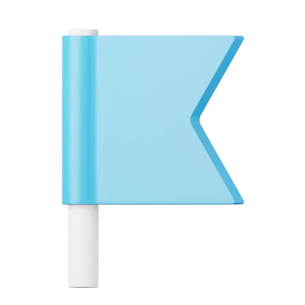 Bandera azul icono de ilustración de renderizado 3D de alta calidad. —  Fotos de Stock