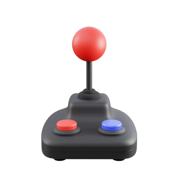 Retro arcade game joystick controller. Ilustrasi render 3D. — Stok Foto