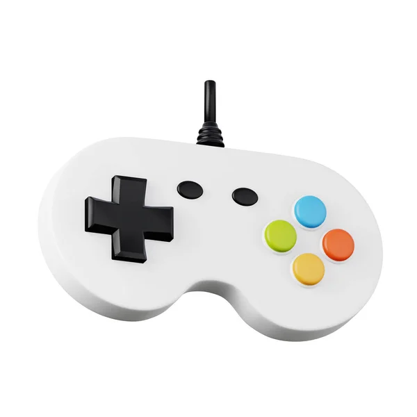 Pengontrol joystick Arcade Gamepad berkualitas tinggi Ikon render 3D. — Stok Foto