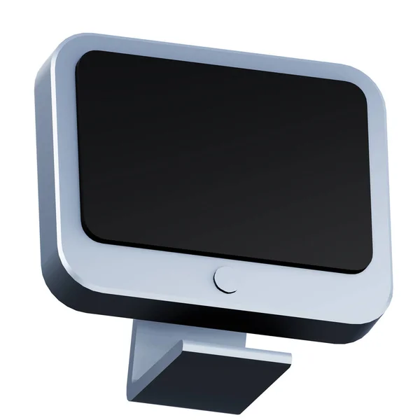 Skrivbord dator hög kvalitet 3D render illustration ikon. — Stockfoto