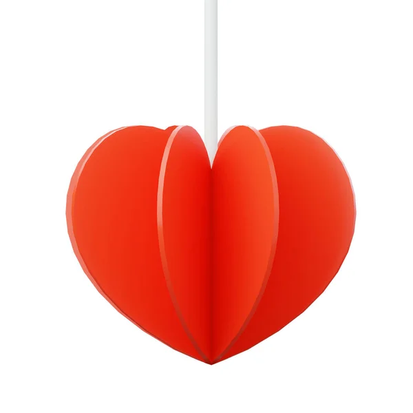 红纸心脏。情人节礼物的概念3. — 图库照片