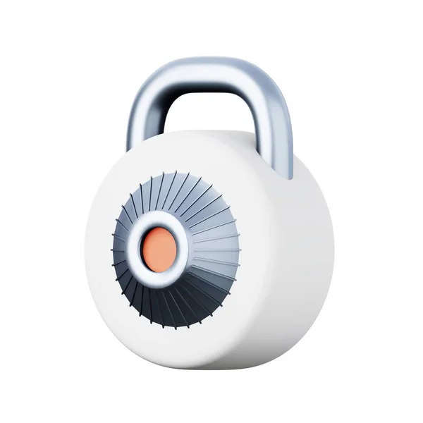 Code lock closed high quality 3D render illustration. Security app password access concept icon. — Stock Photo, Image